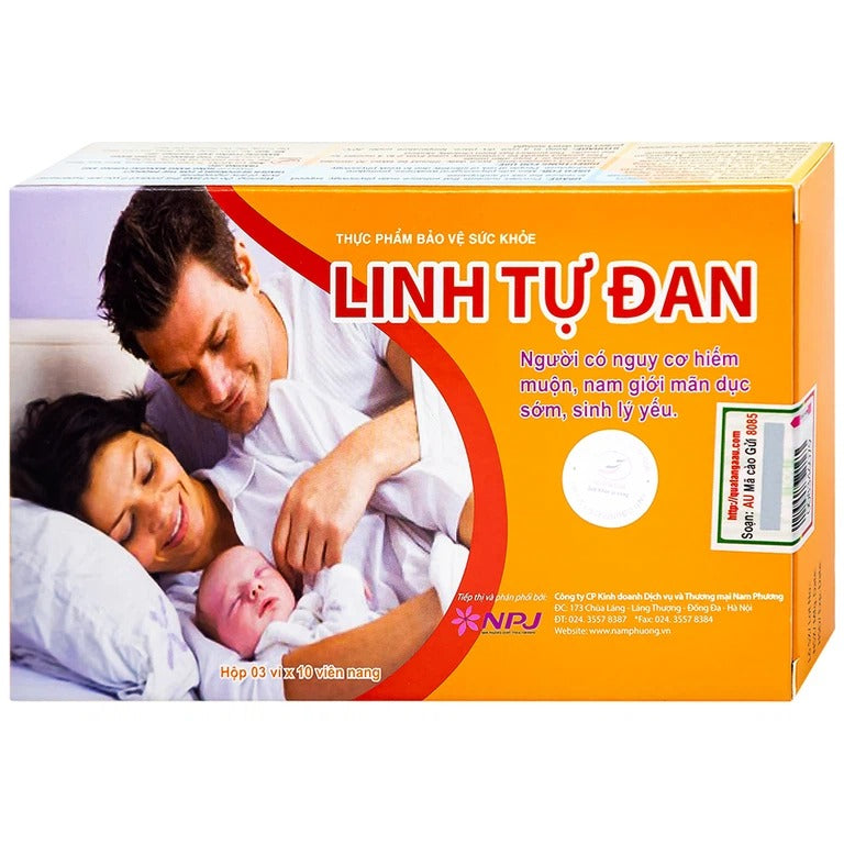 02 Boxes - Viên uống Linh Tự Đan Hồng Bàng giúp tăng cường sinh lý nam, hỗ trợ giảm nguy cơ mãn dục nam (3 vỉ x 10 viên)