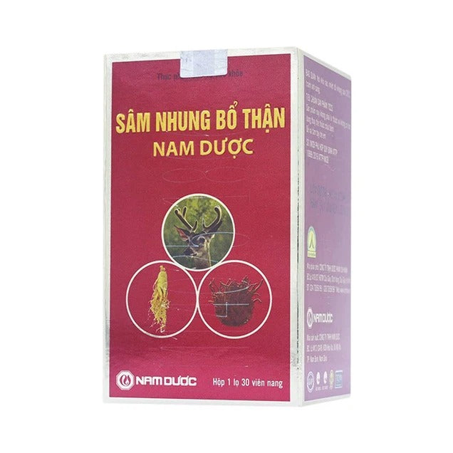 02 Boxes * Viên uống Sâm Nhung Bổ Thận Nam Dược hỗ trợ tráng dương, tăng cường sinh lực (30 viên)