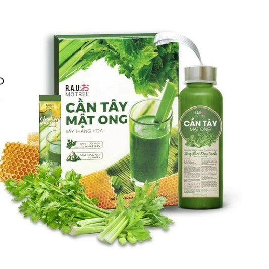 Combo 3 hộp Cần Tây Mật Ong Motree - Giảm Cân Đẹp Da Detox Cơ Thể hộp 14 gói
