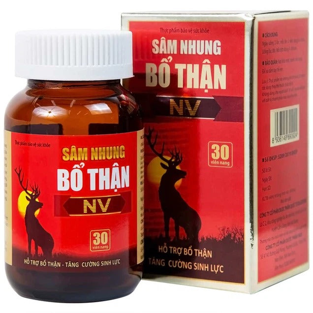 02 Boxes - Viên uống Sâm Nhung Bổ Thận NV Dolexpharm hỗ trợ tráng dương, tăng cường sinh lực (30 viên)