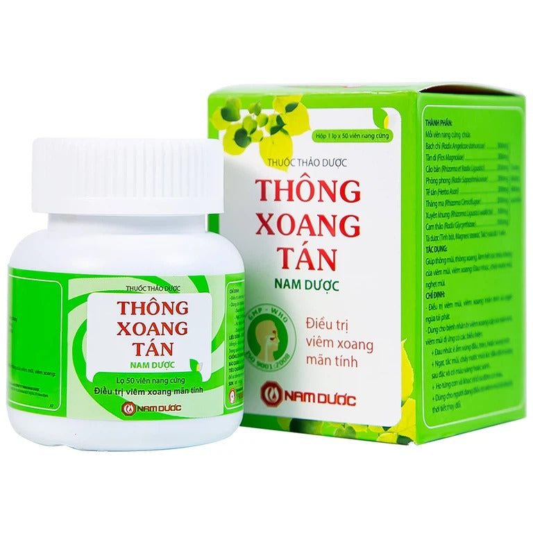 02 Boxes - Thuốc Thông Xoang Tán Nam Dược điều trị viêm xoang mãn tính (50 viên)