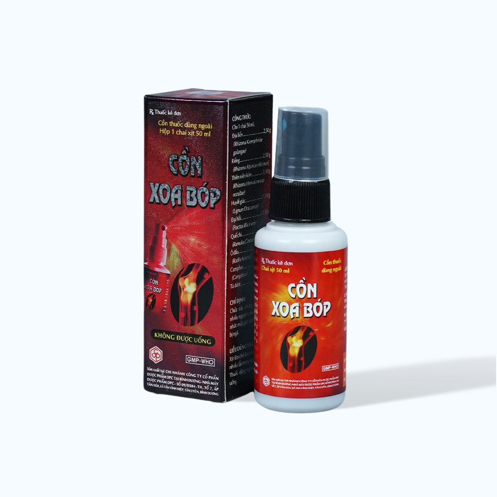 02 Boxes - Cồn xoa bóp OPC hỗ trợ giảm nhức mỏi, thấp khớp, bong gân (50ml)