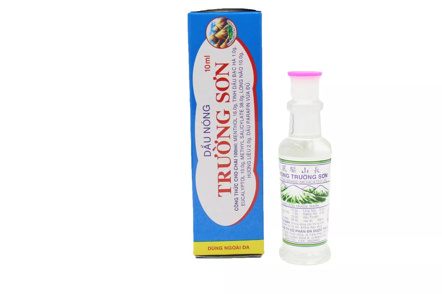 05 bottles x 10ml - Теплое Масло, Truong Son Medicated Heat Oil, Methyl Salicyalte