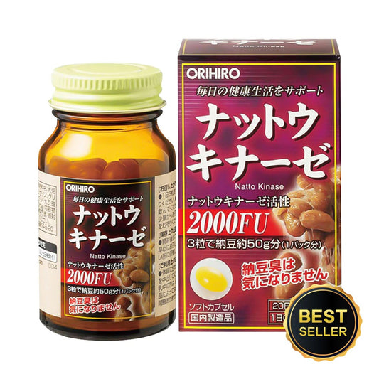 Viên uống hỗ trợ tai biến đột quỵ Nattokinase 2000 Orihiro 60 viên
