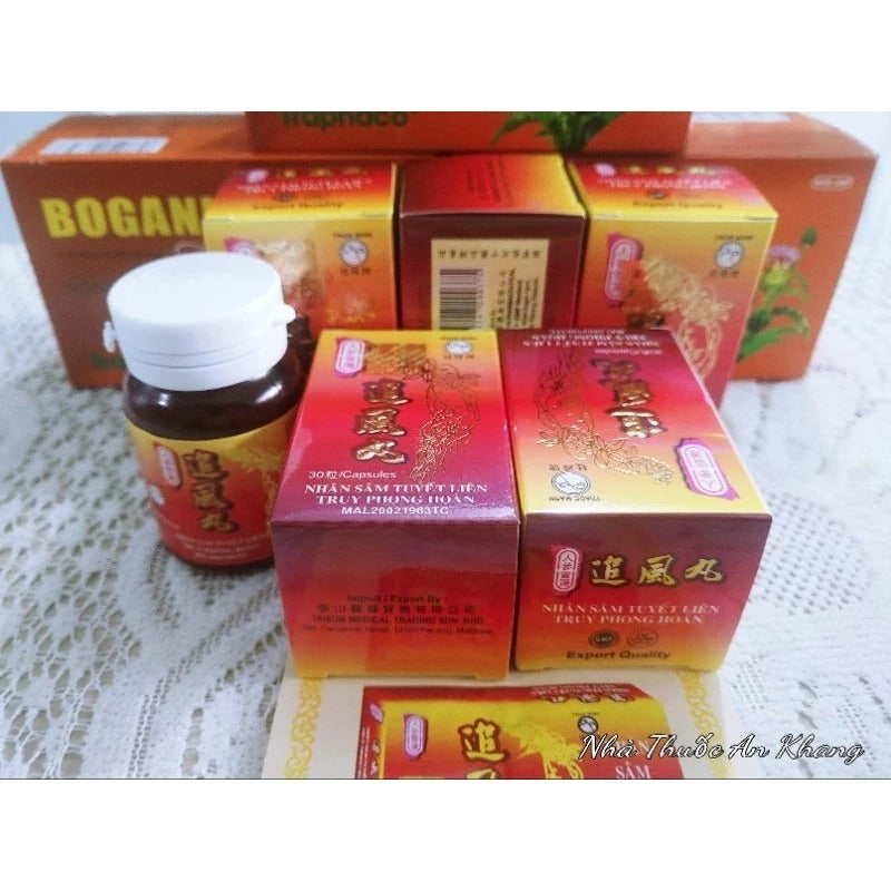 04 Boxes - NHÂN SÂM TUYẾT LIÊN TRUY PHONG HOÀN.Hỗ trợ người bị Phong Thấp, Đau nhức xương khớp