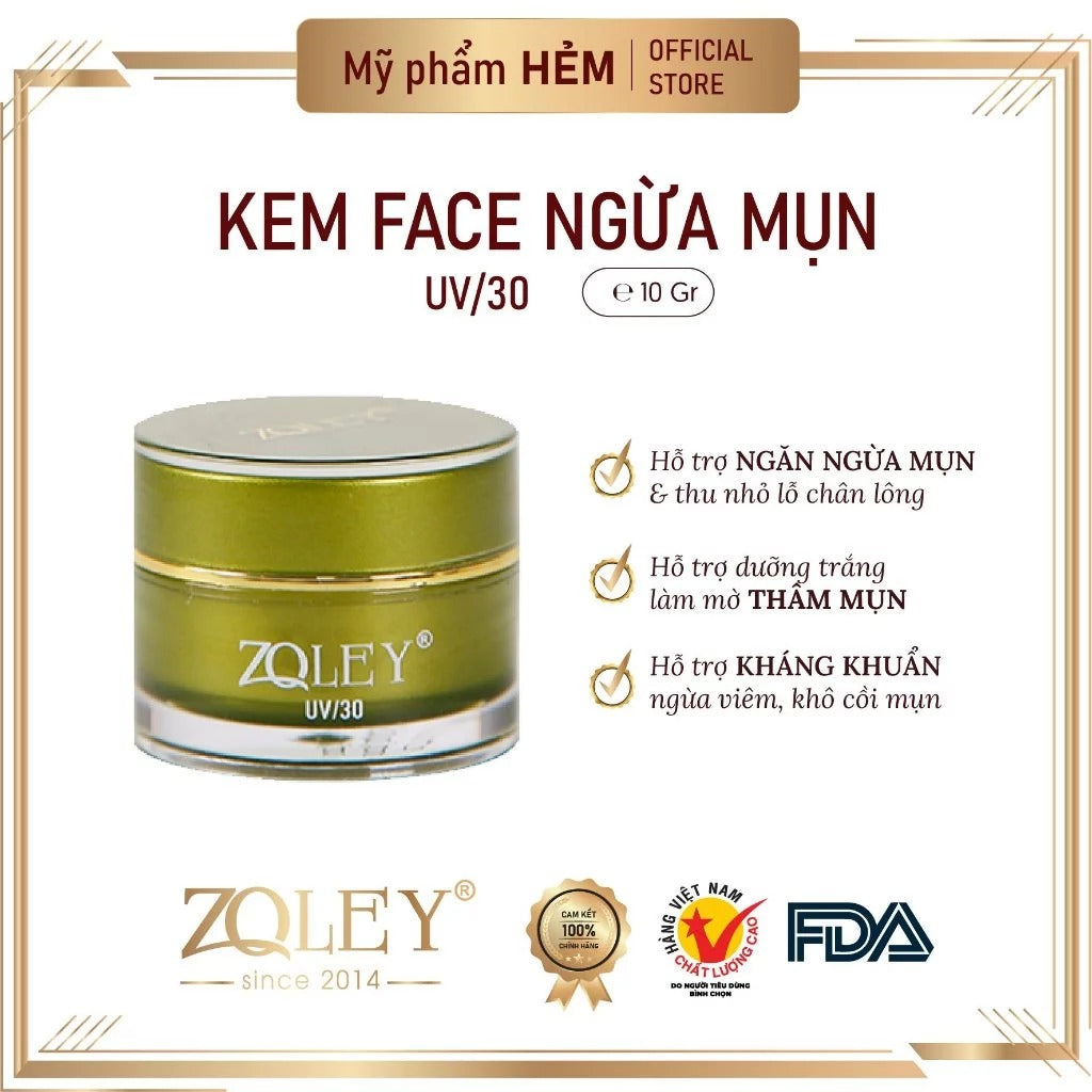 02 Boxes - Kem Dưỡng Trắng Da Giảm Mụn Thâm ZOLEY 10g ( Face Zoley Xanh )