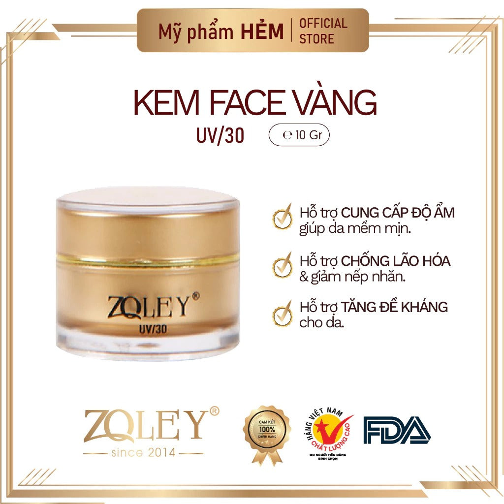 02 Boxes - Kem Dưỡng Trắng Chống lão Hóa ZOLEY 10g ( Face Zoley Vàng )