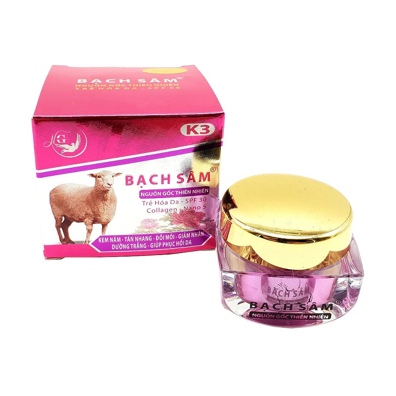 02 Boxes - Kem nám tàn nhang đồi mồi giảm nhăn dưỡng trắng phục hồi da Bạch Sâm K3 (18g)