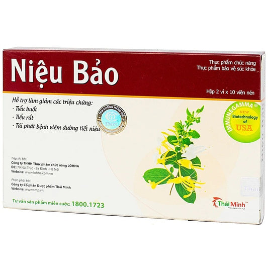 02 Boxes * Viên uống Niệu Bảo Lohha tăng cường giải độc, lợi tiểu (2 vỉ x 10 viên)