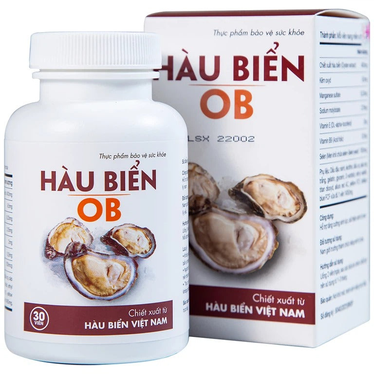 02 Boxes - Tinh chất hàu biển OB Phil Inter Pharma hỗ trợ tăng cường sinh lực, cải thiện sinh lý nam (30 viên)