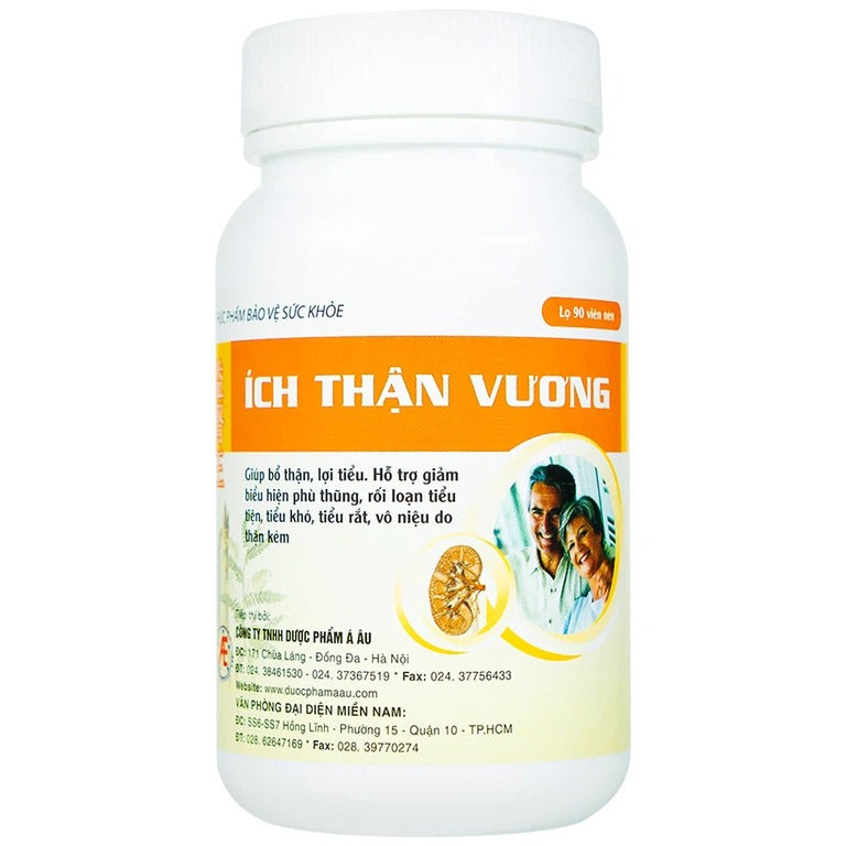 2 lọ x 90 viên-  Viên uống Ích Thận Vương Á Âu giúp bổ thận, lợi tiểu