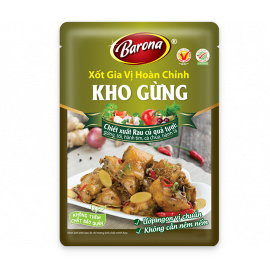 10 Gói - Xốt Gia Vị Hoàn Chỉnh Barona - Kho Gừng