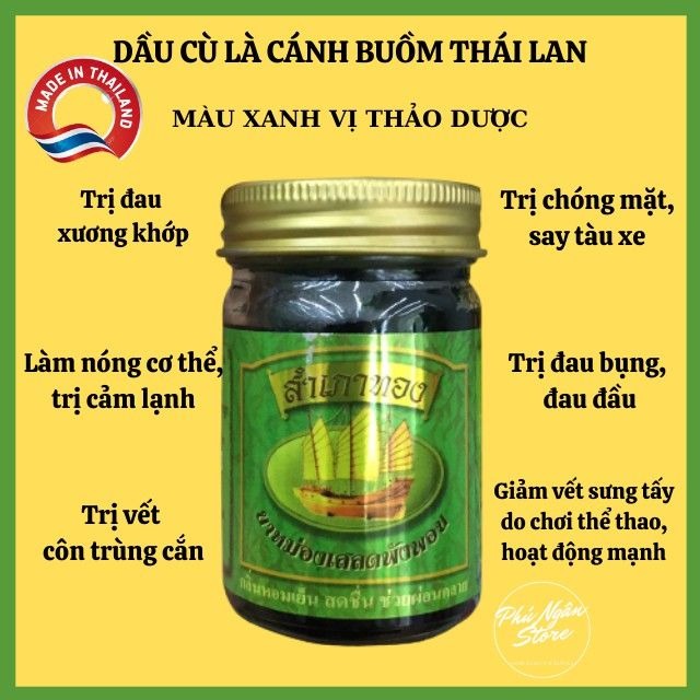 02 Boxse - Dầu cù là xoa bóp cánh buồm Thái Lan - Hũ Thủy Tinh 50 gr