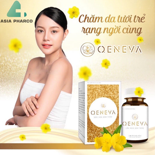 02 Boxes - Dầu Hoa Anh Thảo OENEVA Tuệ Linh - Cân bằng nội tiết, sạch mụn, sáng da - Lọ 30 viên