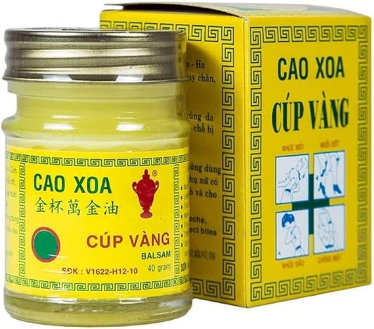 02 Boxse 1.4 OZ - Cao Xoa Cup Vang - Golden Star Balm - 40 Gram - Dau cu La