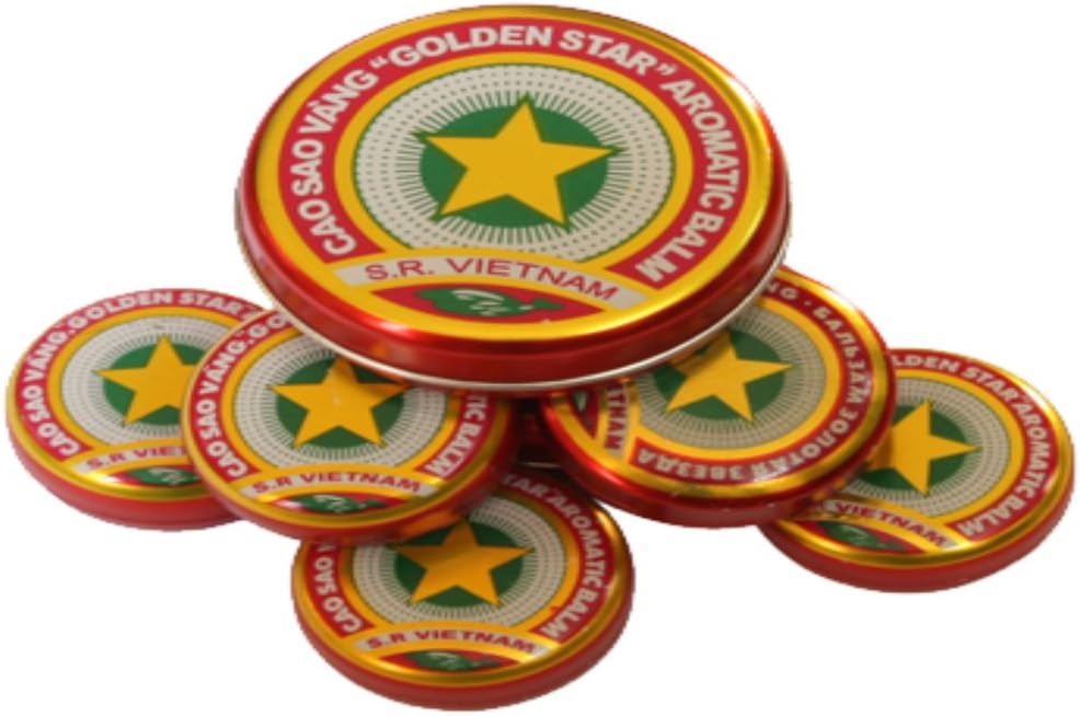 Golden Star Balm Cao Sao Vang - Vietnamese All Natural Aromatic Balsam Medicinal Ointment