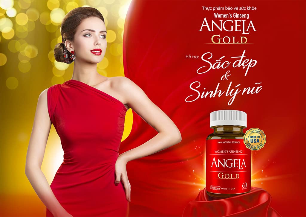 60 Capsules - Angela Gold Women's Ginseng - 100% Natutal