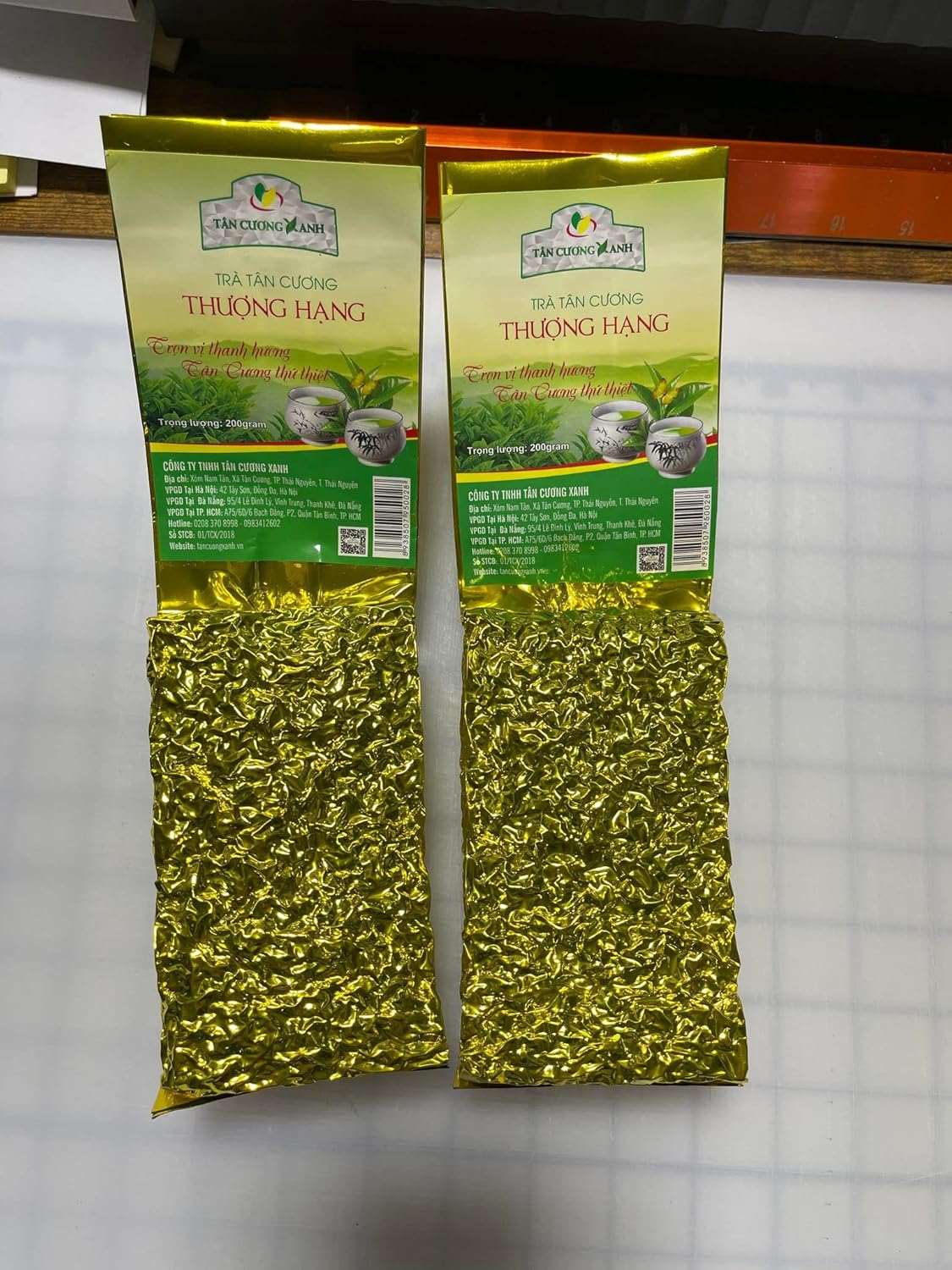 2 x 200gram GREEN Tea -Vietnam Thai Nguyen Tan Cuong- Pure Leaf -PREMIUM Quality