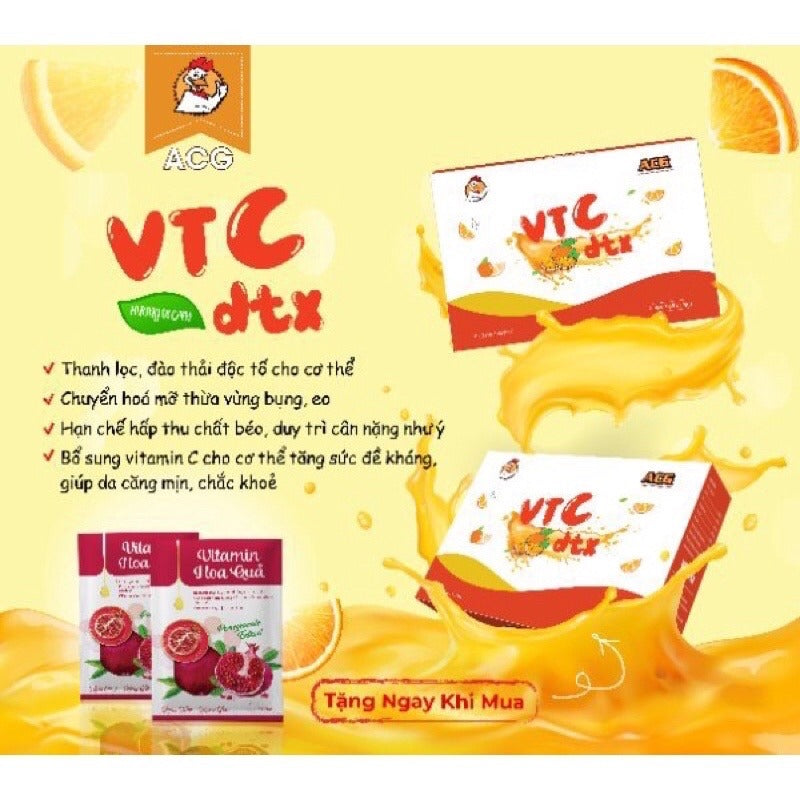 02 Boxes - Trà giảm cân ACG vị Cam 7 ngày tặng vitamin hoa quả