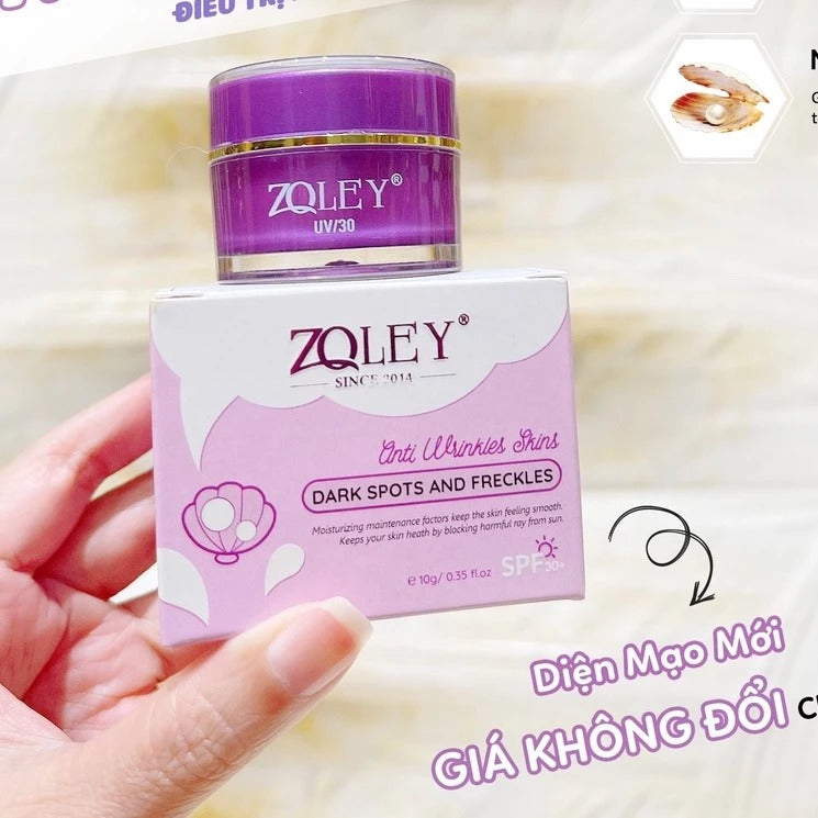 02 Boxes -Kem Dưỡng Trắng Da Mờ Nám – Tàn Nhang ZOLEY 10g ( Face Zoley Tím )