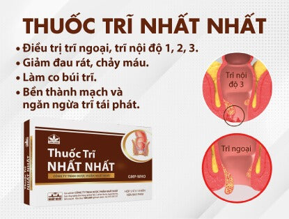 02 Boxes - Thuốc Trĩ Nhất Nhất – giảm đau rát, bền thành mạch, cầm máu, co búi trĩ, ngăn ngừa trĩ tái phát