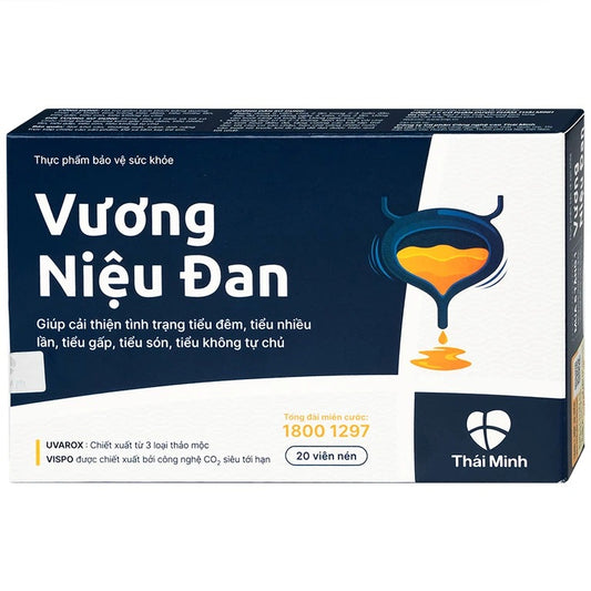 Viên nén 02 Boxes - Vương Niệu Đan Thái Minh hỗ trợ giảm tình trạng tiểu đêm, tiểu nhiều lần, tiểu gấp (20 viên)