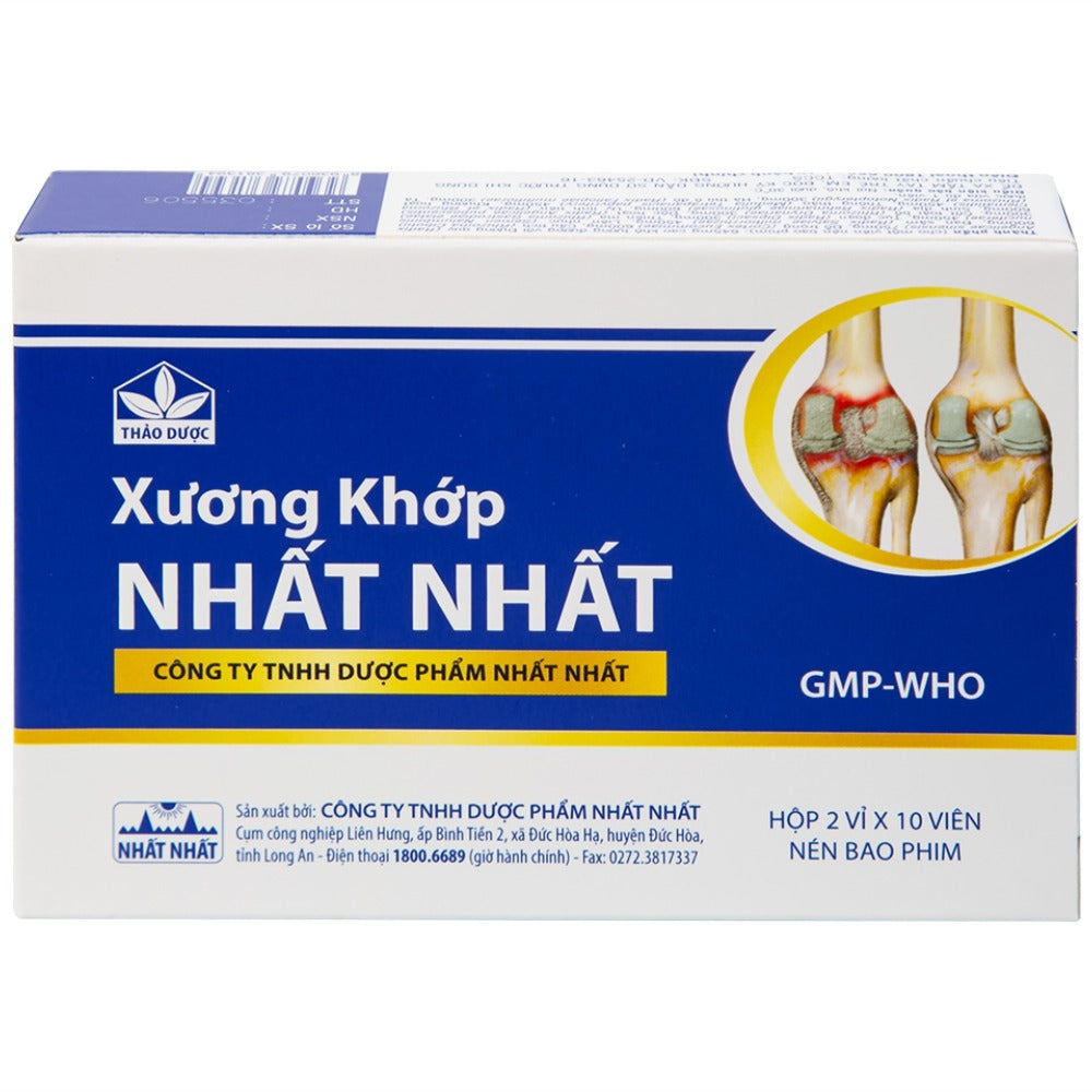 02 Boxes - Thuốc Xương Khớp Nhất Nhất điều trị các chứng đau lưng, đau cột sống (2 vỉ x 10 viên)