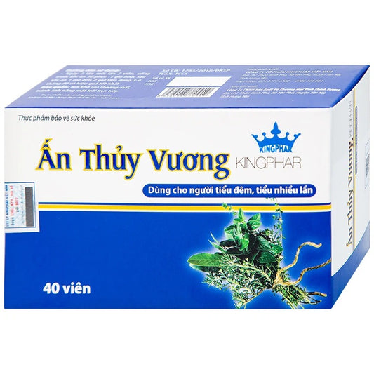 03 Boxes - Viên uống Ấn Thủy Vương Kingphar bổ thận, giảm tiêu đêm, tiểu ngày nhiều lần (4 vỉ x 10 viên)