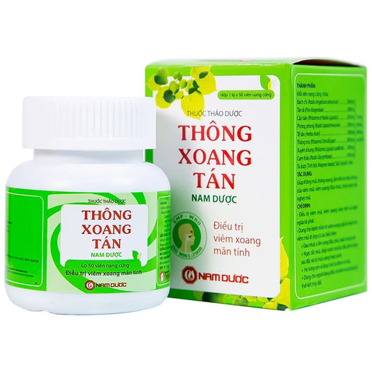 02 Boxes -  Thuốc Thông Xoang Tán Nam Dược điều trị viêm xoang mãn tính (50 viên)