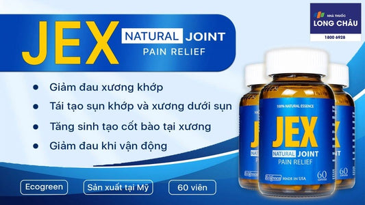 01 Box Viên uống Jex Ecogreen hỗ trợ giảm đau trong thoái hoá khớp, viêm khớp (60 viên)