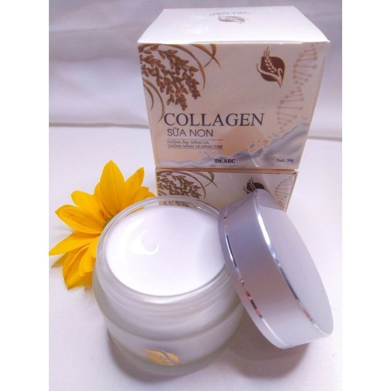 02 Boxes - Kem Collagen Sữa Non Femmiu Chính Hãng Dưỡng Trắng Dưỡng Ẩm Chống Nắng 30g