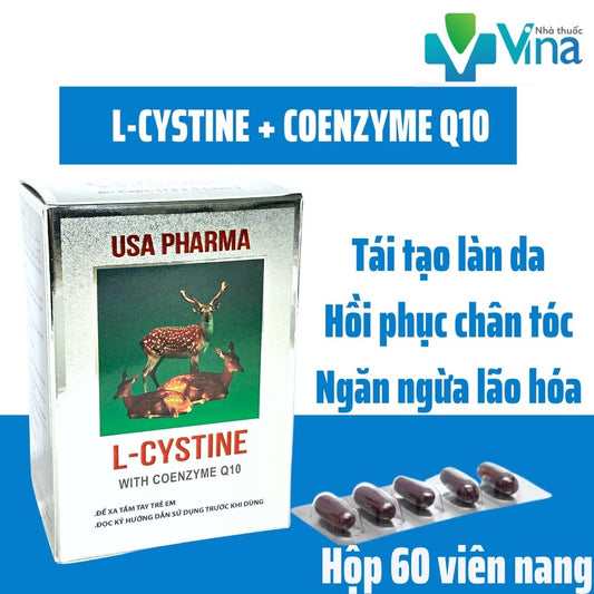 02 Boxes - L-CYSTINE Viên Uống Tổng Hợp Dưỡng Chất Làm Đẹp Da, Tóc, Móng- Vitamin L- Hộp 60 viên