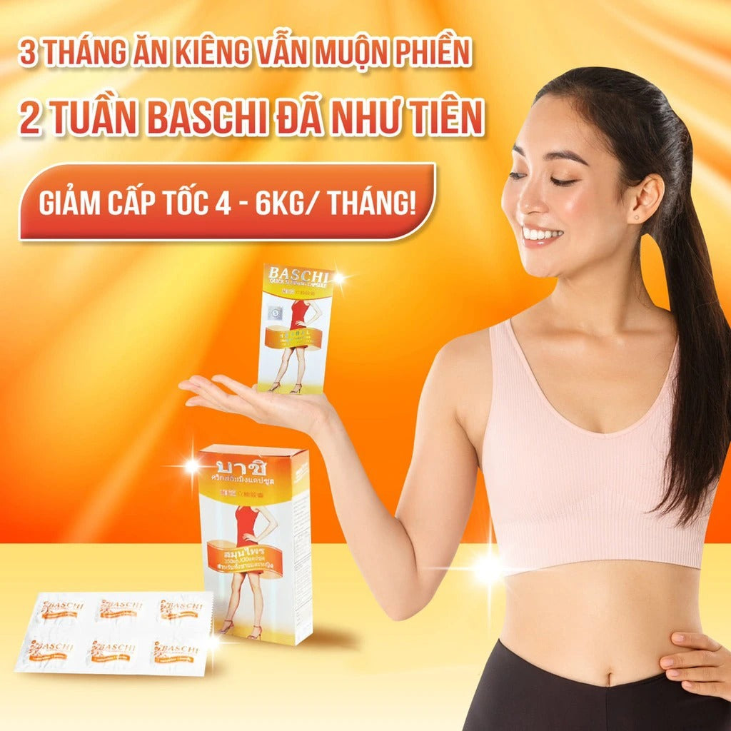 Giam can Baschi Cam Dạng Vỉ 30 Viên - Hàng Chuẩn Thái Lan