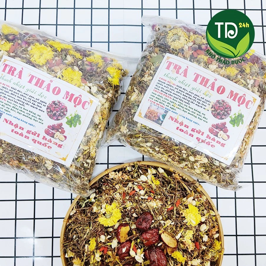 500Gram - Trà thảo mộc Sapa giúp thanh nhiệt giải độc, an thần, ổn định huyết áp, làm đẹp da, 100% thiên nhiên