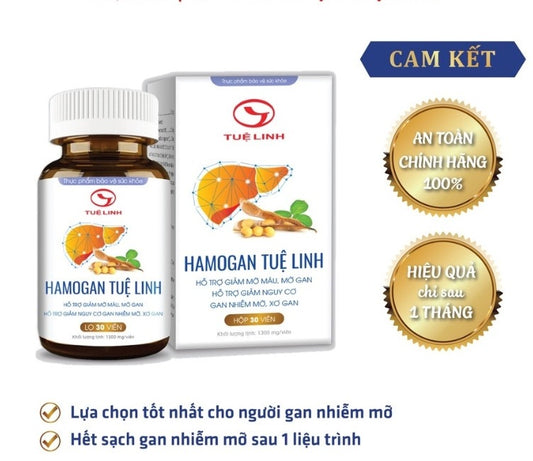 02 Boxes - Giải độc gan Hamogan Tuệ Linh hỗ trợ giảm mỡ máu, mỡ gan