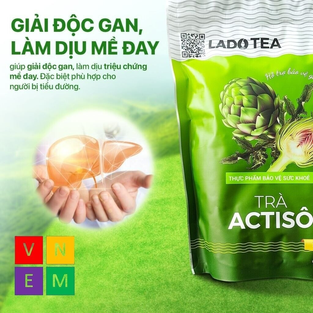 02 pack (100 bags) - Artichoke tea bags support the Liver Function, Atiso Ladotea