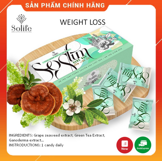 2 combo  Giam can Soslim Chocolate Candy herbal weight loss for a slim body