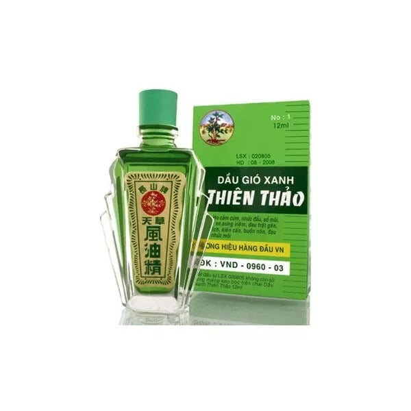 03  Boxes - Thien Thao Medicated Oil - Cold Flu Cough Headache - Made in Viet Nam