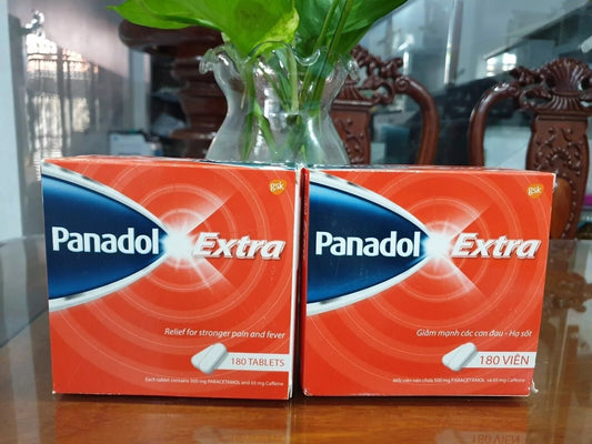 Viên nén Panadol Extra đỏ GSK giảm mạnh các cơn đau, hạ sốt, điều trị đau đầu, đau lưng