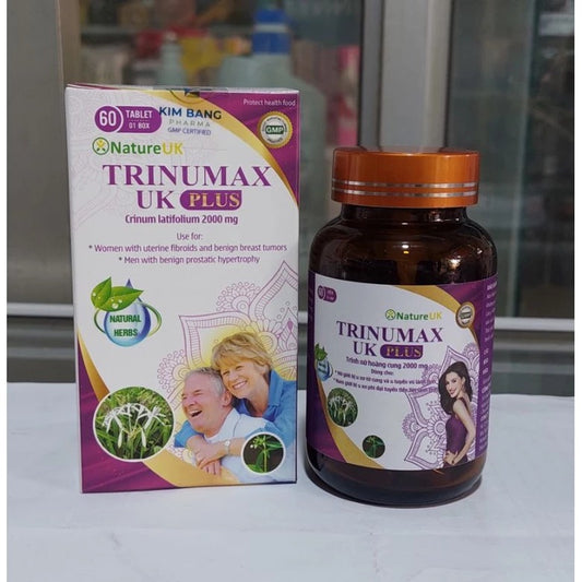 02 Boxes - TRINUMAX UK PLUS Lọ 60 Viên_Trinh Nữ Hoàng Cung 2000mg Lọ 60 Viên