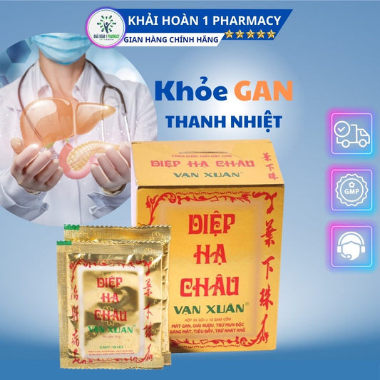 03 Boxes *(20 gói/box) Thuốc cốm Diệp Hạ Châu Vạn Xuân mát gan, giải rượu, trừ mụn độc