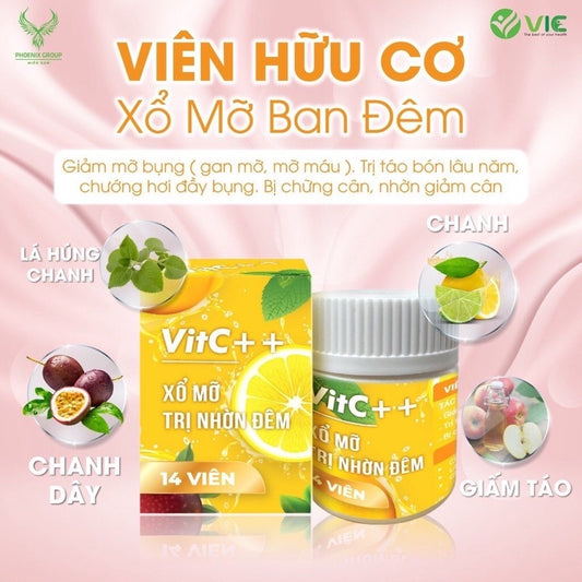 (Combo 3 hộp) Viên xổ mỡ ban đêm VITC nhà kẹo dứa chính hãng - Xổ mỡ giảm mỡ đùi bụng hiệu quả