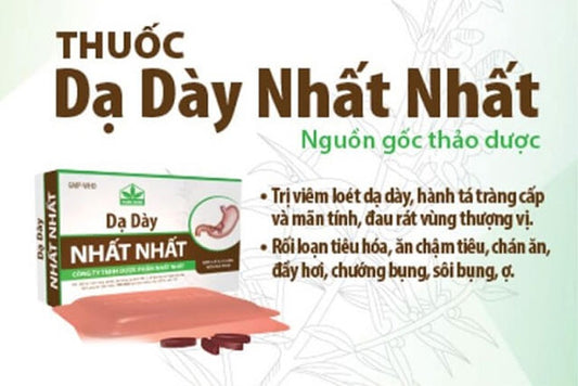 02 Boxes - Thuốc Dạ Dày Nhất Nhất điều trị viêm loét dạ dày, hành tá tràng cấp và mãn tính (2 vỉ x 10 viên)