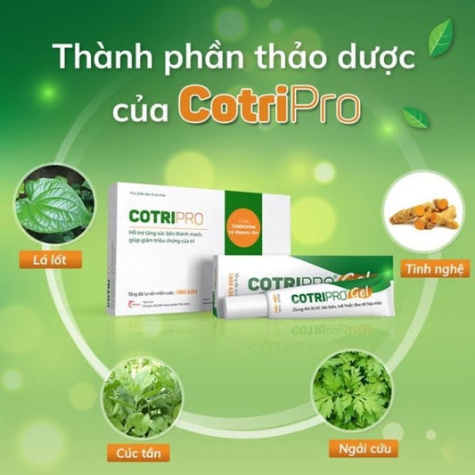 Cotripro Gel 25g - Kem bôi giúp co và săn se búi trĩ