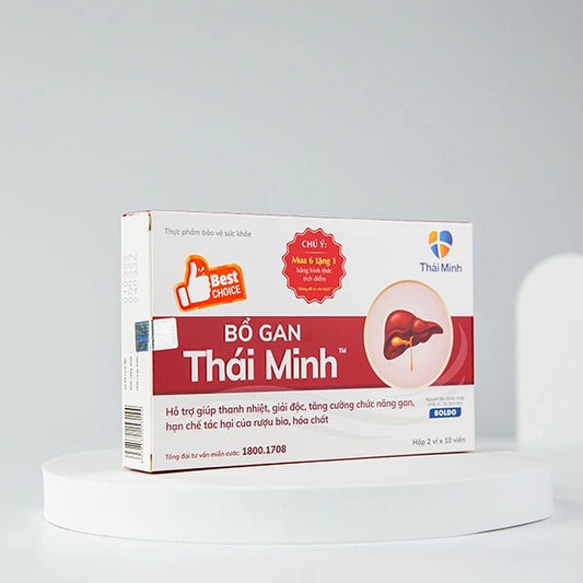 02 Boxes - Bổ Gan Thái Minh giúp thanh nhiệt, giải độc, tăng cường chức năng gan (Hộp 20 viên)