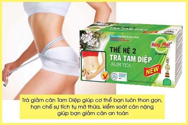 02 Boxes - TAM DIEP 2 TEA -TRÀ TAM DIỆP THẾ HỆ 2 (30Gói x 2G) Giam Can