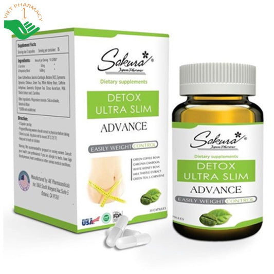 Viên giảm cân Sakura Detox Ultra Slim Advance