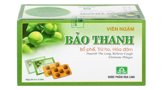 Viên ngậm Bảo Thanh Hoa Linh  Có đường - bổ phế, trừ ho, hóa đờm (20 vỉ x 5 viên)