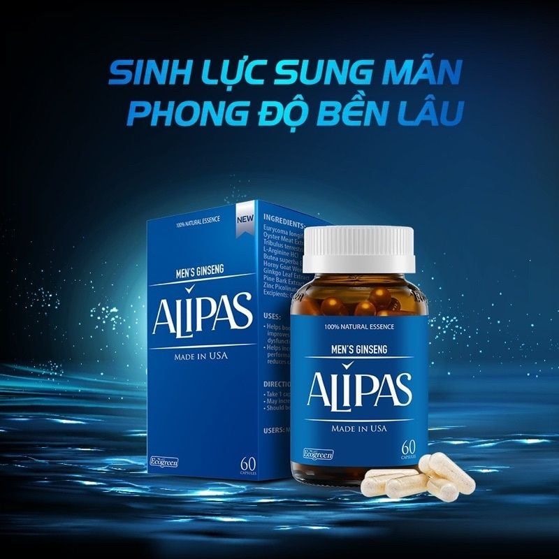 Alipas 60 tablets - tăng cường sinh lý nam và cải thiện sức khỏe nam giới