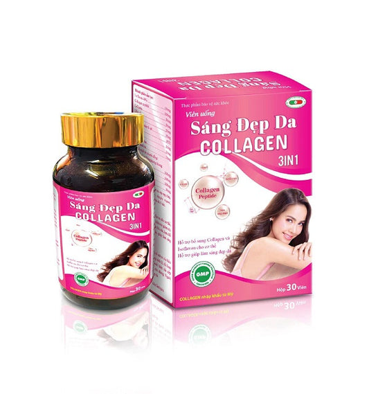 Viên uống sáng đẹp da Collagen 3in1